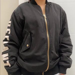 ASOS zip up oversized bomber jacket